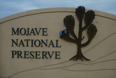Anteater on the Mojave National Preserve Sign