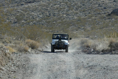 Jeep along the Titus Canyon Road