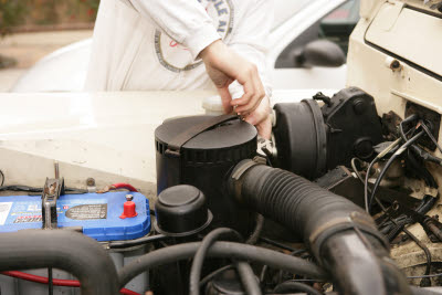 Taking out the air filter