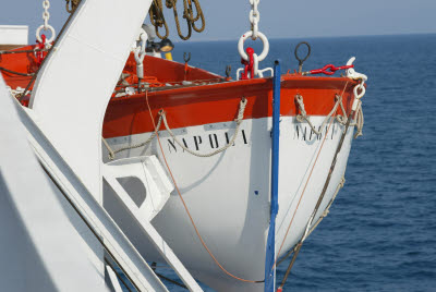 Lifeboat on the Elba Island Ferry