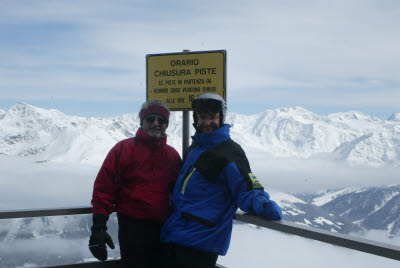 Albert and Mark at Peak in Bormio