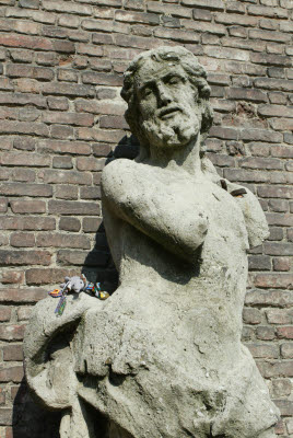 Anteater on Statue in courtyard of Castello Sforzesco, Milan
