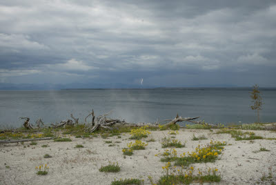 Lightning on Yellowstone Lake