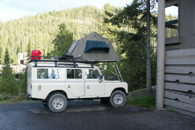 Camping in Jodi's parents parking lot