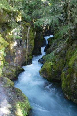 Glacier waterfall