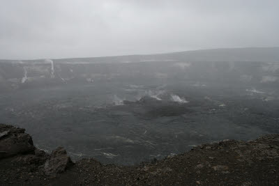 Halemaumau Crater under Cloud Cover