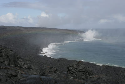 Rainbow and Lava Flows