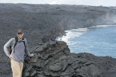 Mark on Pu'u Loa Lava Flows