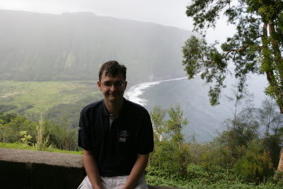 Mark before hike down to Waipi'o Valley