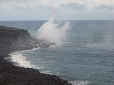 Lava Flows into the Water