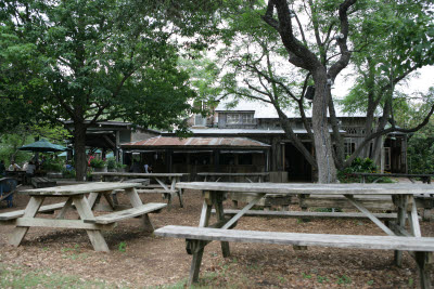 Gristmill restaurant along the Guadalupe River in Gruene, Texas