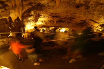 Decending deeper into Natural Bridge Caverns