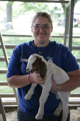 Johnnie Denton is the proud owner of these three day old goats.