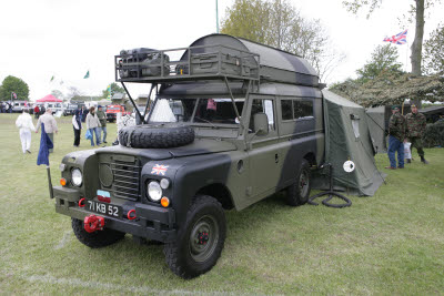 Military Land Rover display