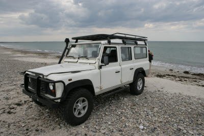 D110 on the beach in Duxbury