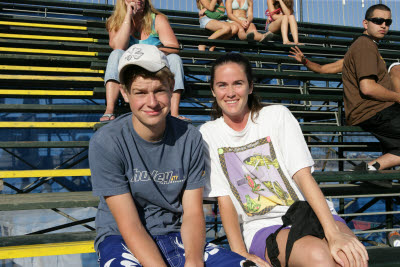 Alex and Sue watching BMX