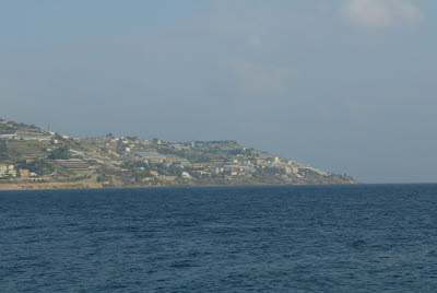 Shoreline down from San Remo