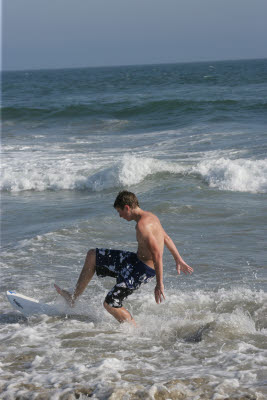 Alex Skimboarding at Huntington Beach