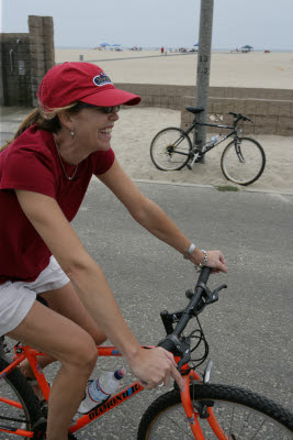 Bike riding with the Pietersens