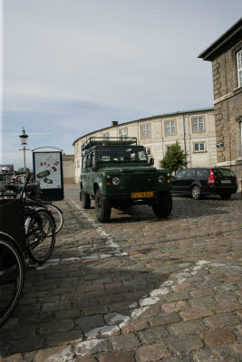 Defender on the streets of Copenhagen, Denmark