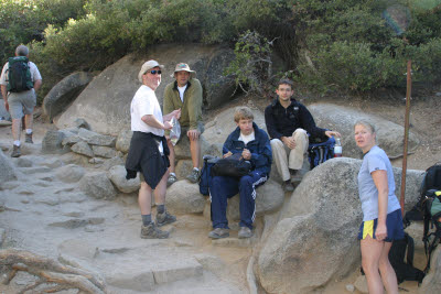 Break at about half way up to Half Dome