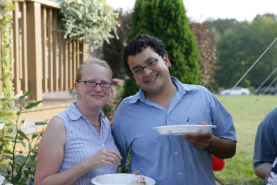 Nick and Suzanne having a good time