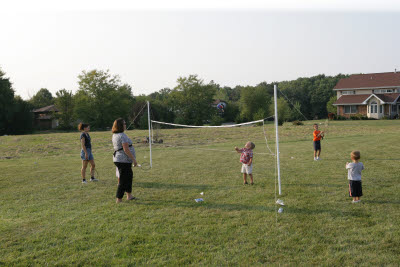 Playing Badminton