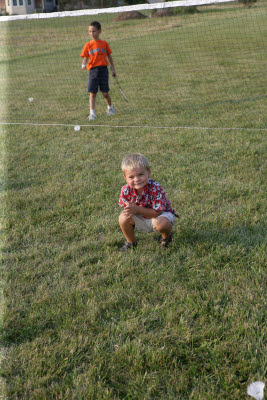 Danny and Conor play Badminton