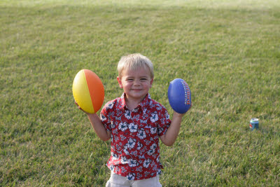 Conor plays football