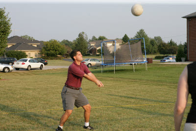 Volleyball at Gunnar's first birthday party