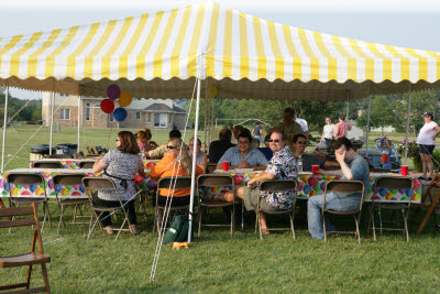 Volleyball at Gunnar's first birthday party