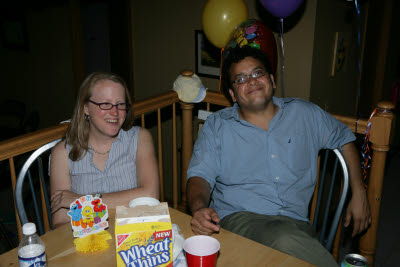 Nick and Suzanne at Gunnar's birthday party