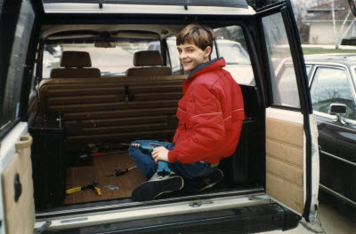 Makr working on his Isuzu