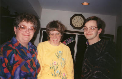 Judy, Jenny, and Mark at the Rosetree House