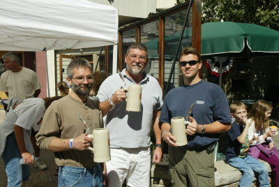 David, Jim, and K.C. at October Fest in Vail at Dawn's Wedding