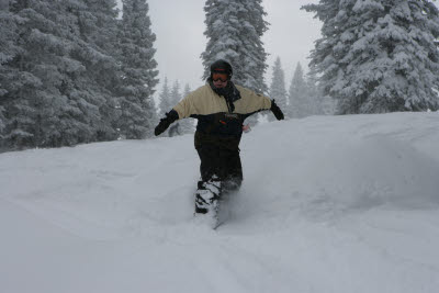 Cheryl Snowboarding