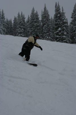 Cheryl Snowboarding
