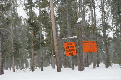 Snowmobile Conditions are Good in Yellowstone