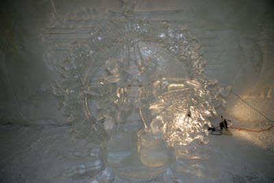 Ice Sculptures in the Ice Hotel