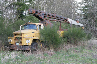 Boom Truck on Farm in Montesano