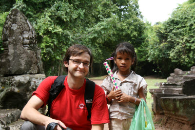 Combodian Girl Selling a Flute