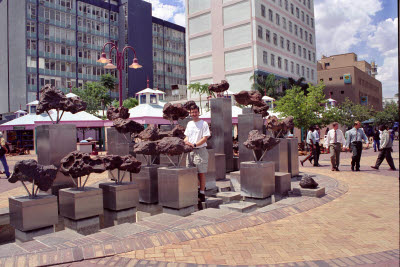 Gibeon meteorites in Windhoek, Namibia