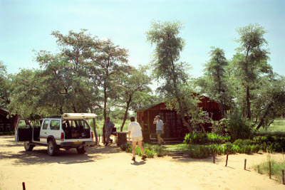 Moving in (or out) of the bungalows at Harnas