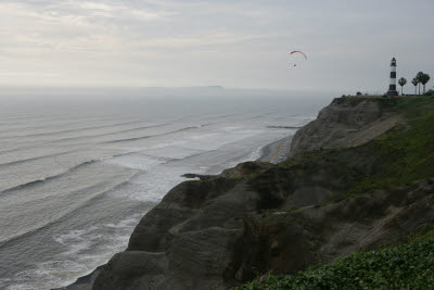 Paragliding in Miraflores, Lima, Peru