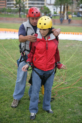 Paragliding in Miraflores, Lima, Peru