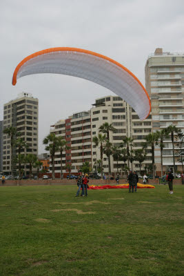 Paragliding in Miraflores, Lima, Peru