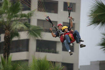 Paragliding in Miraflores, Lima, Peru