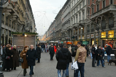 Shopping Arcade with Outdoor Nature Photography Exhibit