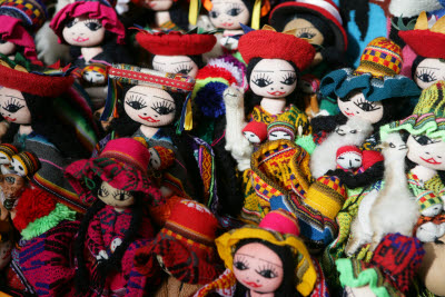 Vendor stalls in Aguas Calientes, Peru