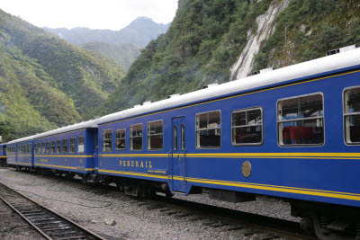 Train between Machu Picchu and Cuzco